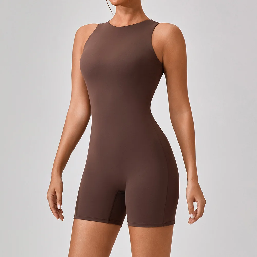 

Women's Summer ort Fitn Yoga Bodysuit Running Workout Skin-sensitive Tight Exercise Outfit Comfortable Adjustable Leggings