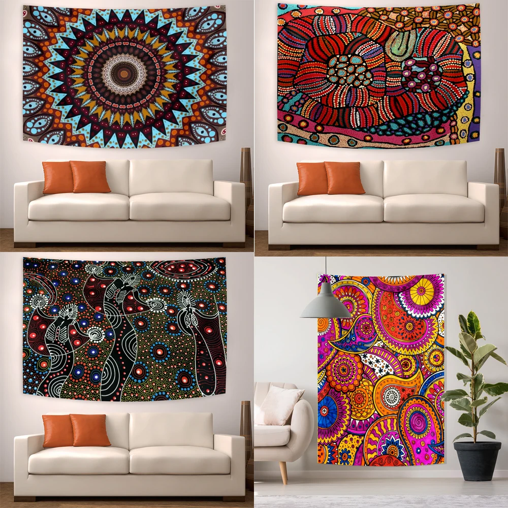 Beautiful Tapestry 100% Polyester Wall Hanging Indie Hippie Mandala Cool Wall Tapestries Aesthetic Tapestry For Bedroom