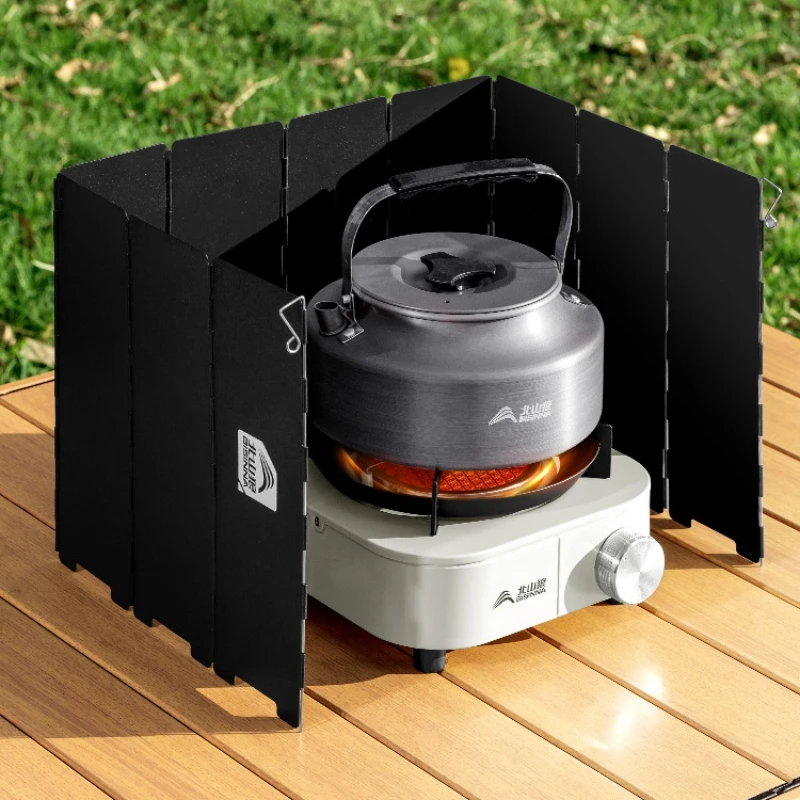 

Складная ветрозащитная панель для газовой плиты на 10 тарелок, сверхлегкая ветрозащитная сетка для горелки для кемпинга, пикника, походов