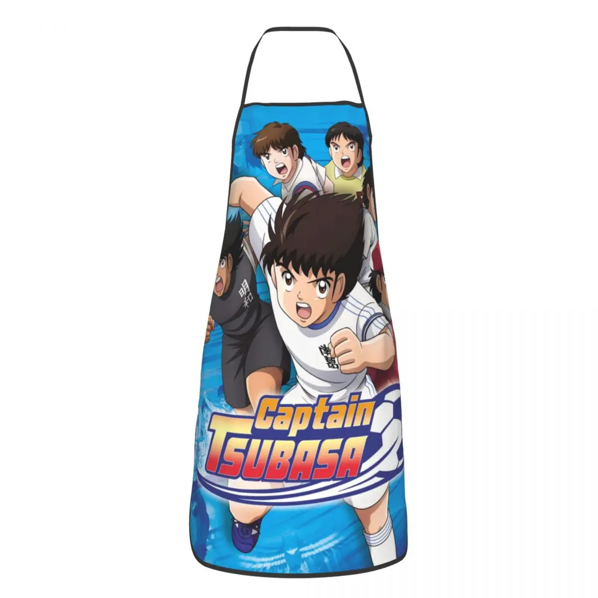 Unisex Japan Football Manga Captain Tsubasa Bib Apron Adult Women Men Chef Tablier Cuisine for Kitchen Cooking Baking