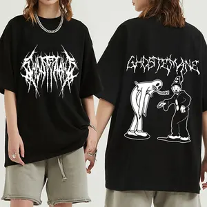 T -shirt with graphic print Ghostemane Female, Gothic fashion, hip hop, metal rock streetwear, plus size 8 Main Sales Plus Size Women's Blouse - №3