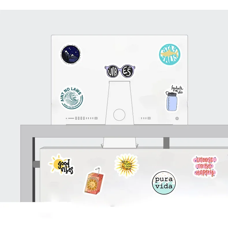 2Sets=100Pcs Cartoon Small Fresh Series Stickers Water Cup Stationery Computer Stickers