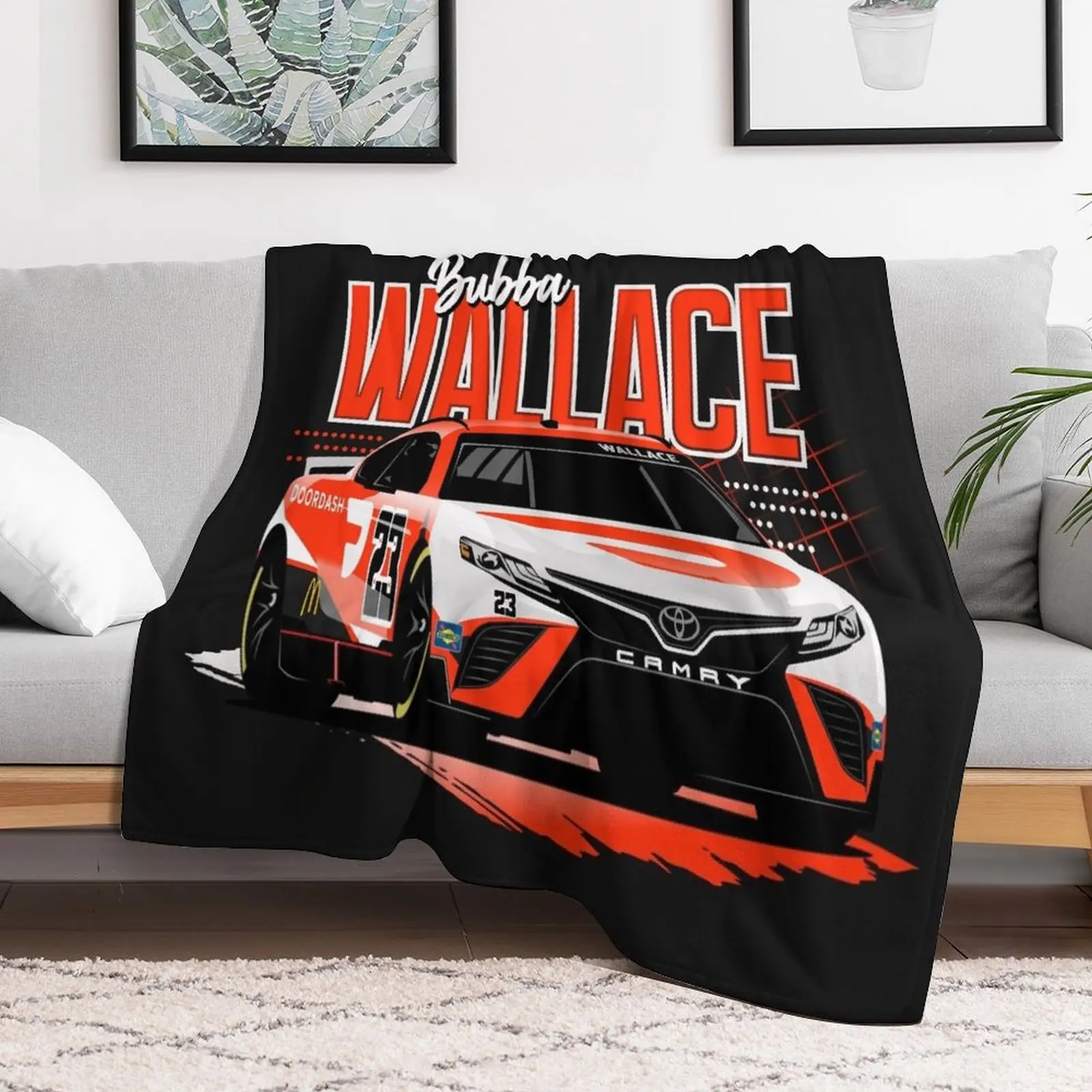 Bubba Wallace 2022 Nascar Throw Blanket Fashion Sofas Baby valentine gift ideas manga Blankets