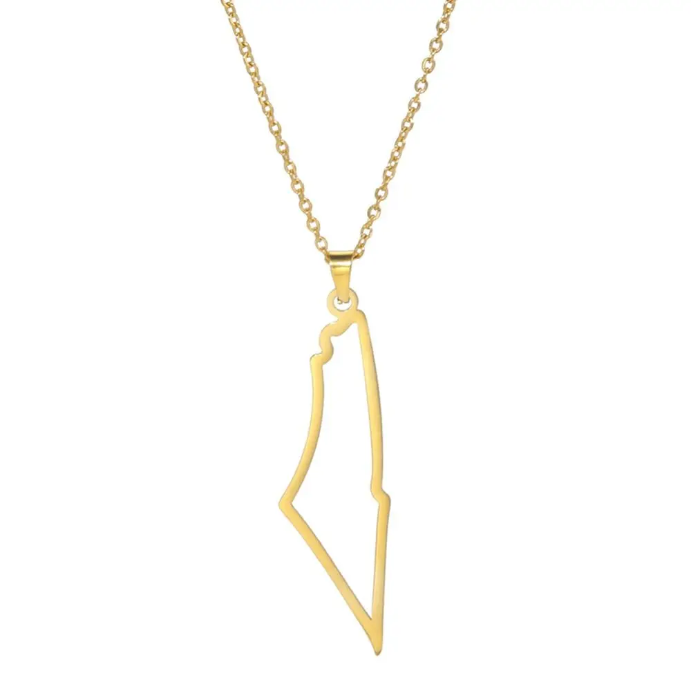 New Hollow Stainless Steel Necklace Irregular Fashion Mountains Pendant Necklace Jewelry Gifts Simple Design Necklace Women