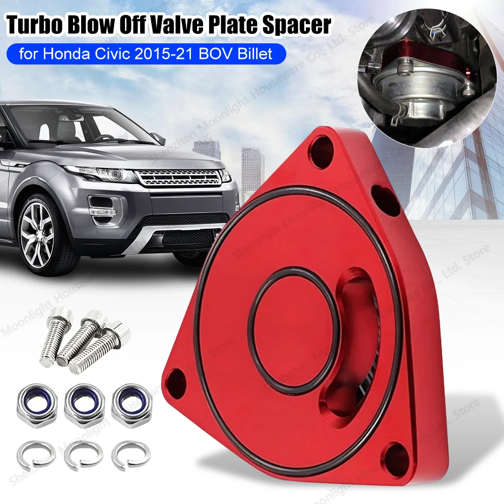 

T6061 Алюминиевая пластина клапана турбовыдувного клапана BOV, замена адаптера проставки для Honda Civic 2015 2016 2017 2018 2019 2020 2021