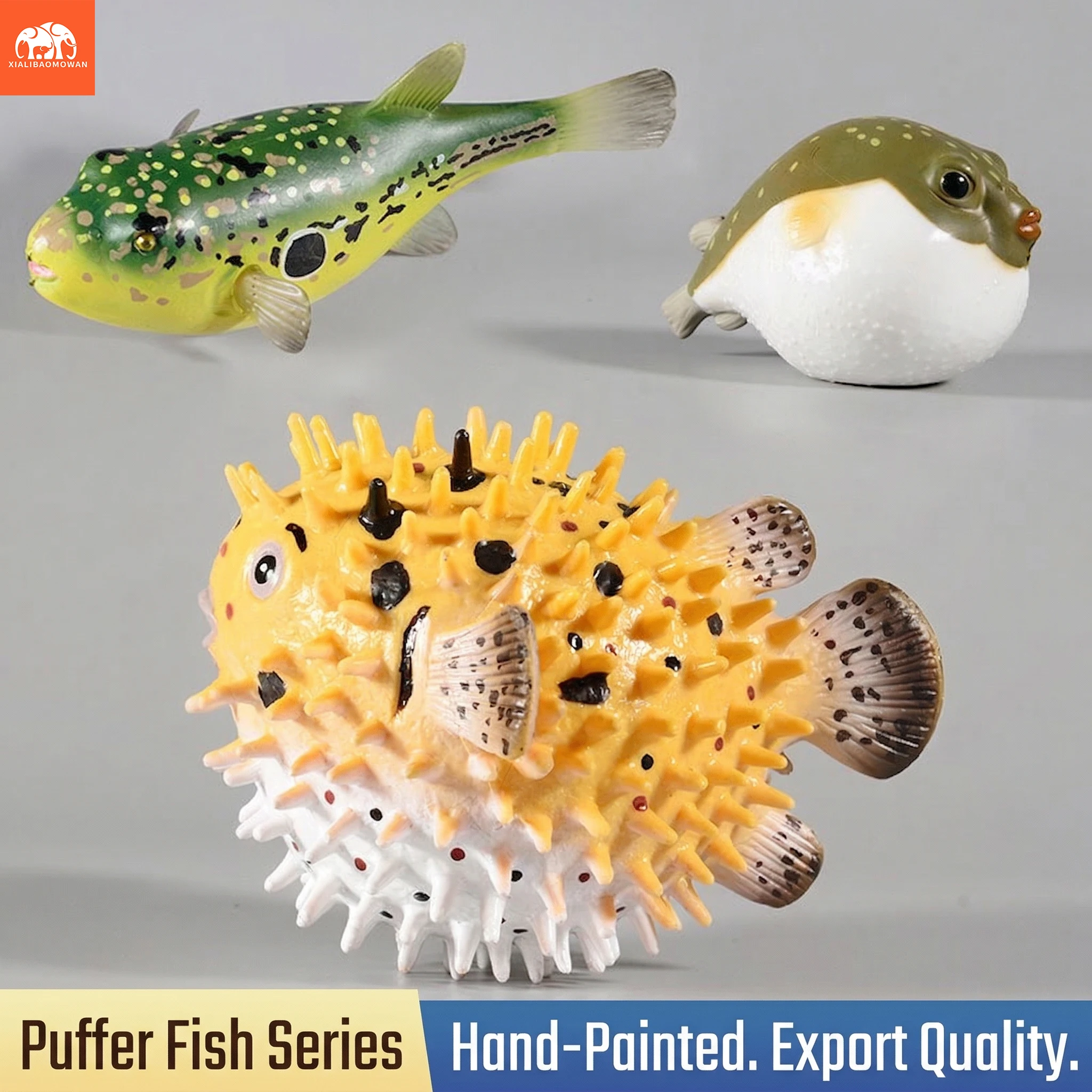 Meereslebewesen Pufferfisch Actionfiguren Mini PVC-Modell Schulprojekt Kindersammlung Lernspielzeug