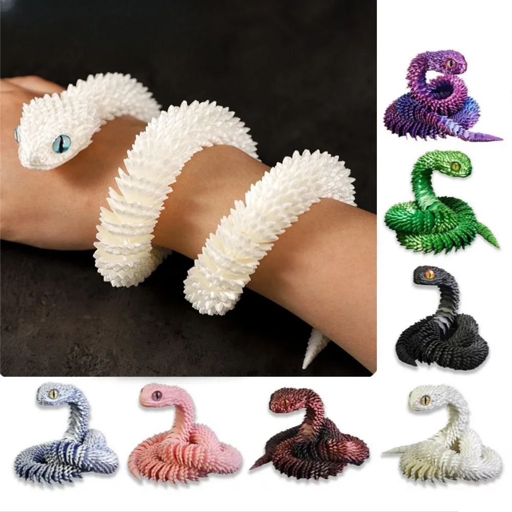 3d Printing Snake Decorations Simulation Snake Figurine Kids Toys Creative Home Office Desktop Ornament Bookshelf Snake Model