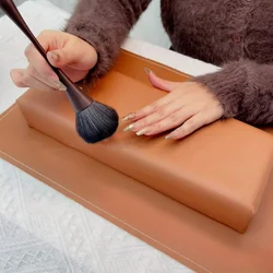 Soft PU Leather Two-sided Nail Arm Hand Rest Sponge Cushion Holder Table Square Pad Minimalist Waterproof Nail Salon Hand Rests