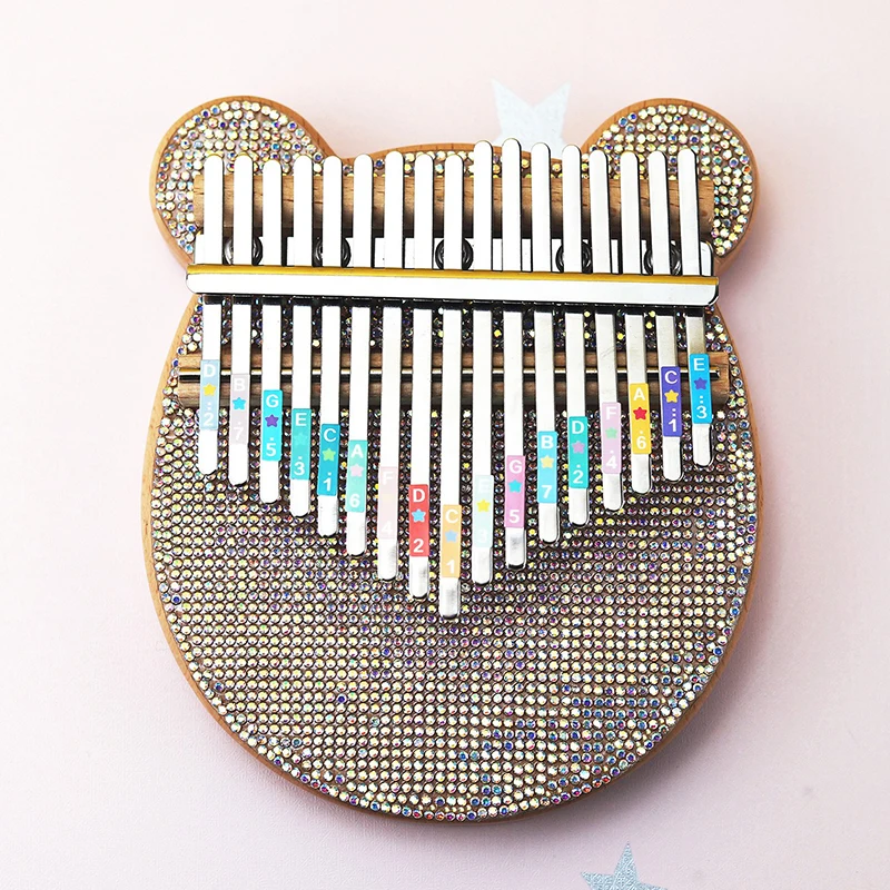 Color Diamond Kalimba 17 Keys Beginners Thumb Piano Children's Musical Pianos Portable Adults Kalimbas Music Instrument Gift