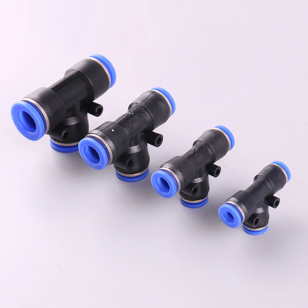 CZ 6 8 10 12mm Tee Installazione rapida di giunti di trasferimento per la protezione delle piante agricole UAV Tubo di tipo T Connessione a tre vie