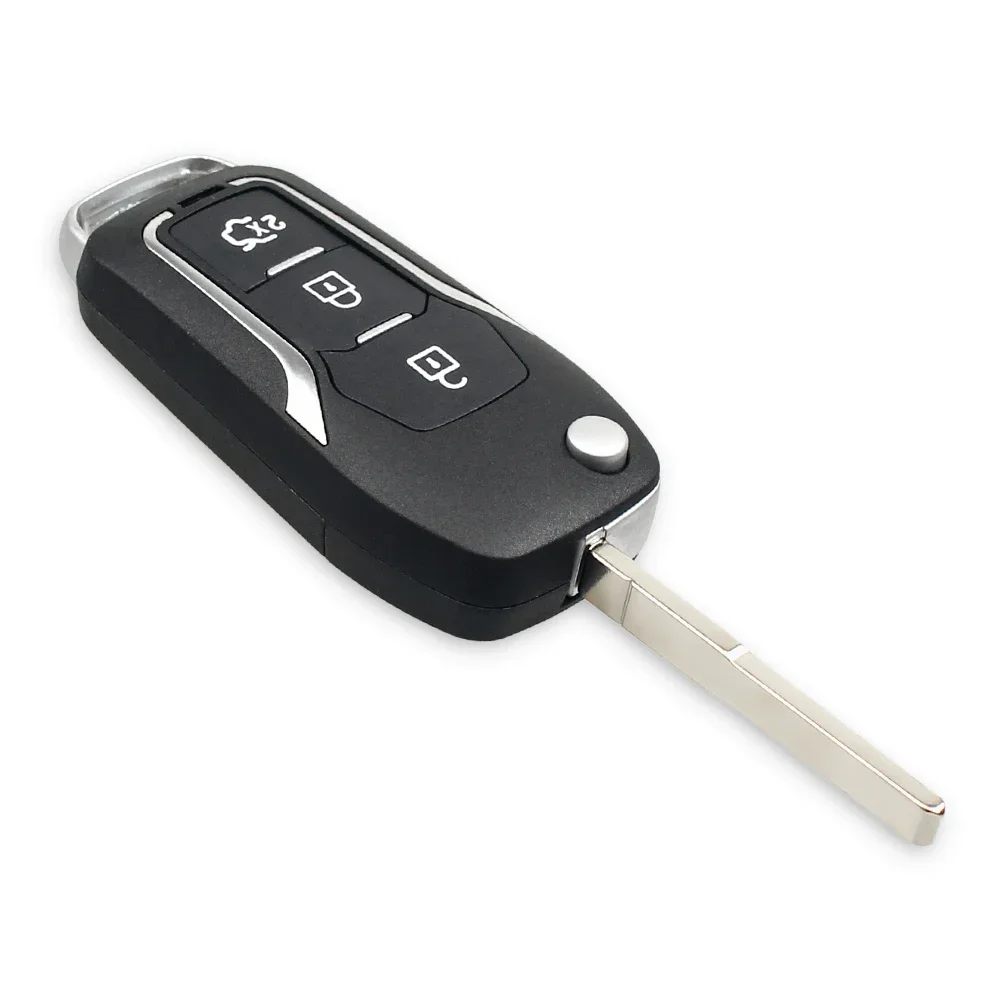 KEYYOU 1 SZTUK NOWY 3-przyciskowy zmodyfikowany kluczyk zdalnego sterowania do Ford Focus Fiesta C-Max S-Max Ka Mondeo Galaxy Fob Case HU101 FO21