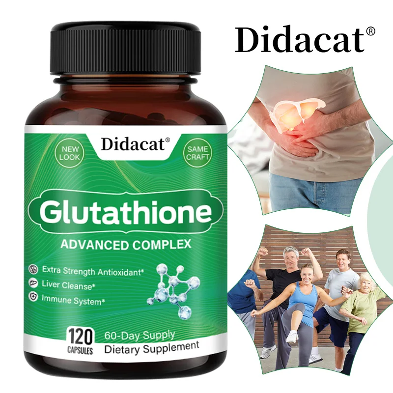 Glutathione with Milk Thistle Capsules – Max Absorption, Skin Brightening, Anti-Aging, Liver Detox, Antioxidant & Immune Support