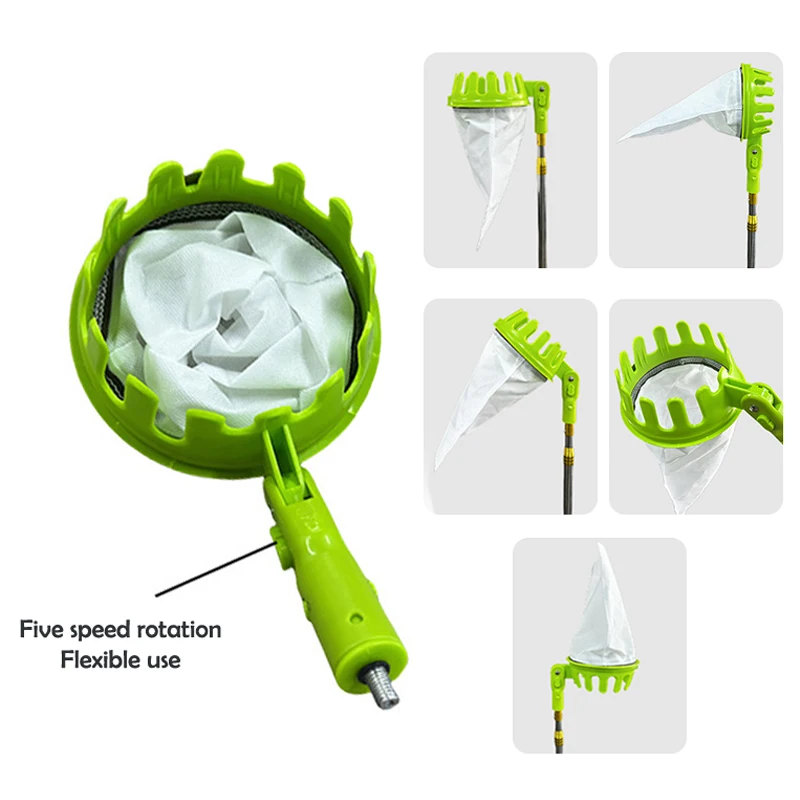 منتقي فواكه قابل للتعديل بـ 5 سرعات مع سلة أداة حصاد البستان لجامع الفاكهة في الحديقة [YY33].