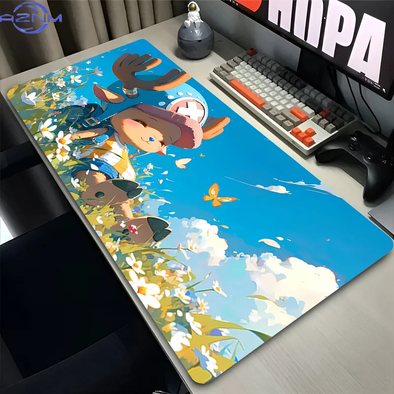 Large Mouse Pad kawaii Computer MousePads one piece Tony Tony Chopper Anime Mousepad Anti-Fray Game Keyboard Pad Rubber MausePad