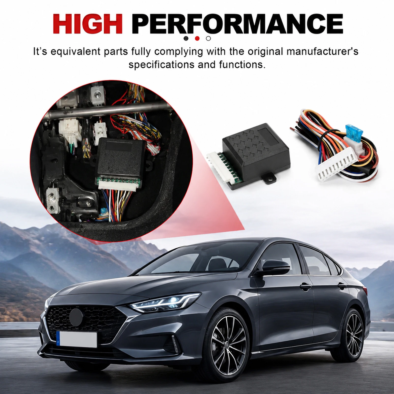12V Universal Car Keyless Entry Central Locking Remote Control System Wire Cutting Car Rearview Mirror Folding Mirror Controller