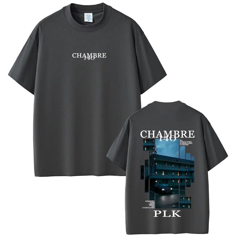 مغني الراب PLK Chambre 140 ألبوم الجرافيك التي شيرت الصيف الرجال النساء الهيب هوب موضة موسيقى البوب تي شيرت الذكور خمر المتضخم الشارع الشهير