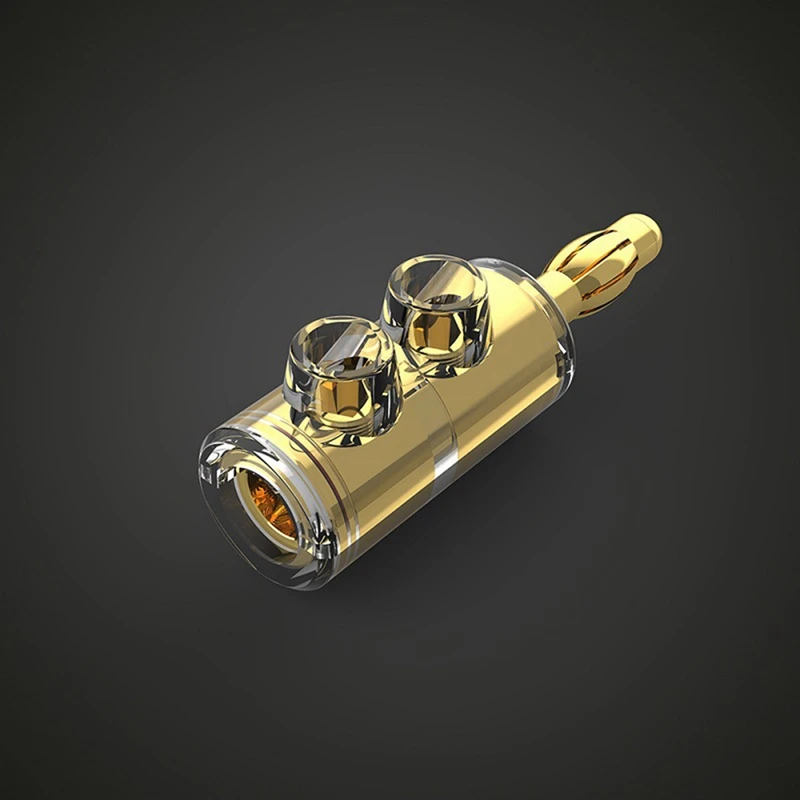 4 szt. B553R czysta miedź głowica bananowa Hifi gorączka pudełko audio wzmacniacz kabel głośnikowy bez lutowania wtyczka bananowa