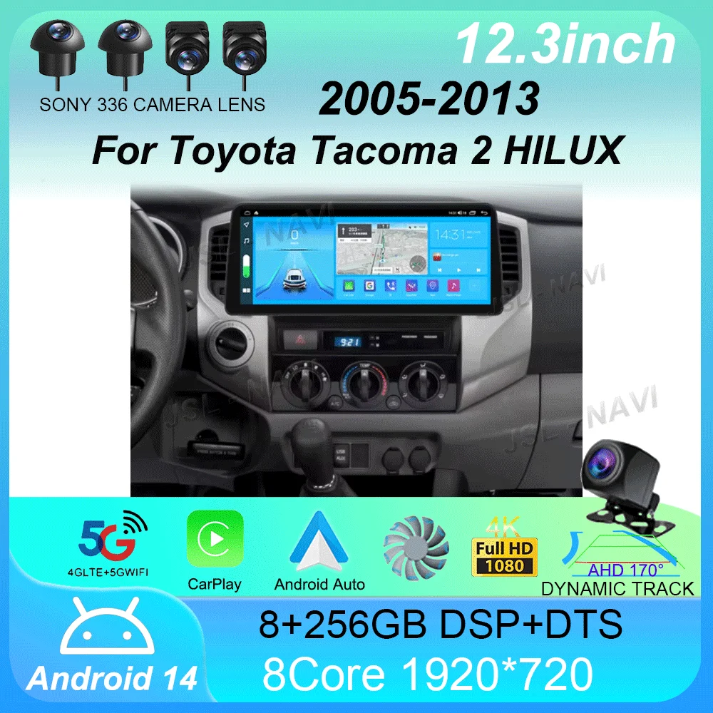 Araba Radyo Toyota Sienta 2016 ~ 2019 12.3 ''Geniş Ekran Video Oynatıcı 2Din Stereo Multimedya Carplay Kafa Ünitesi 128 GB Android 14