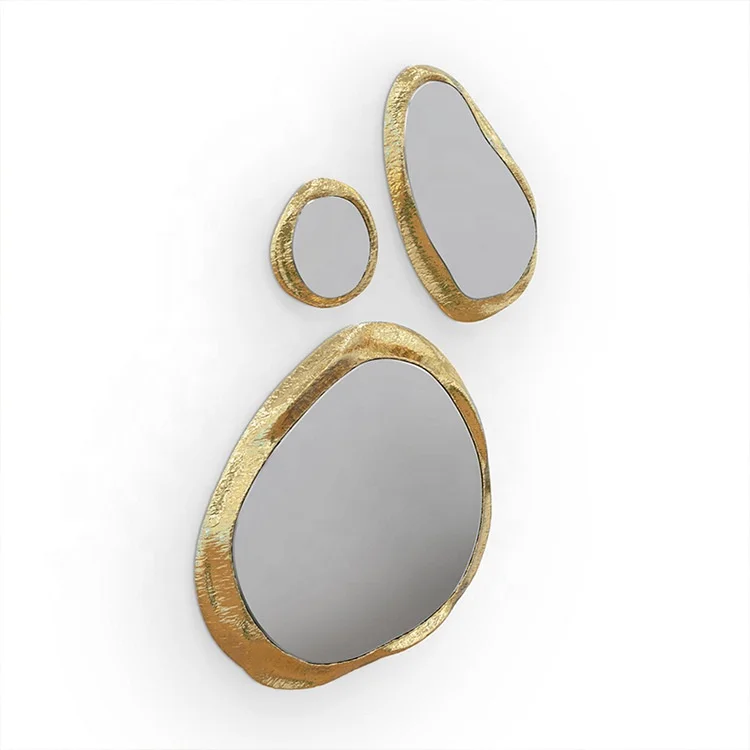 Popular Luxury Modern Glass Wall Mirror With Gold Frame For Bathrooms, Bedrooms, Living Rooms - Eco-friendly Design