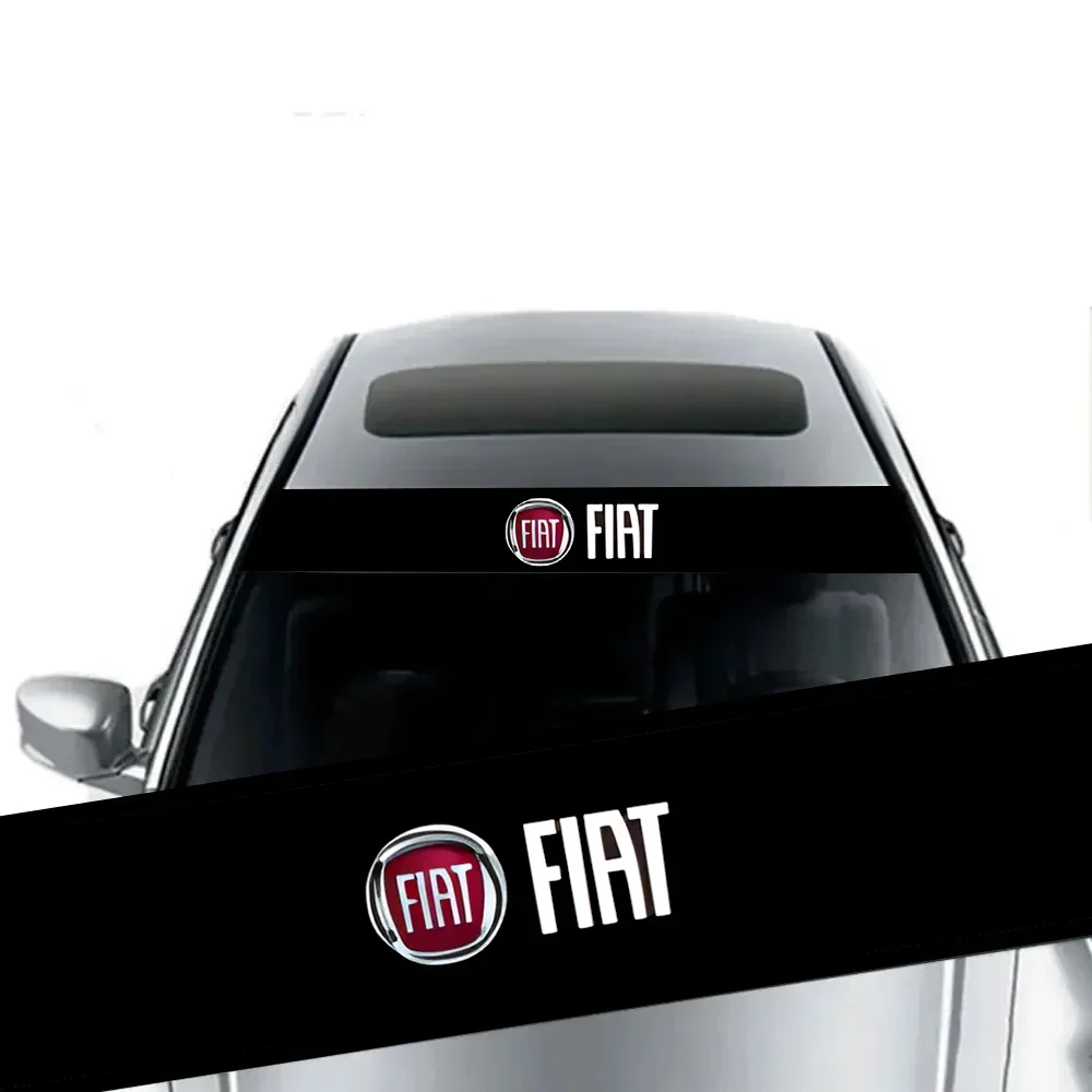 Car shade sticker 3D personalized sticker for front windshield For Fiat 124 125 500 Abarth Palio Punto Stlio Tipo Panda Doblo