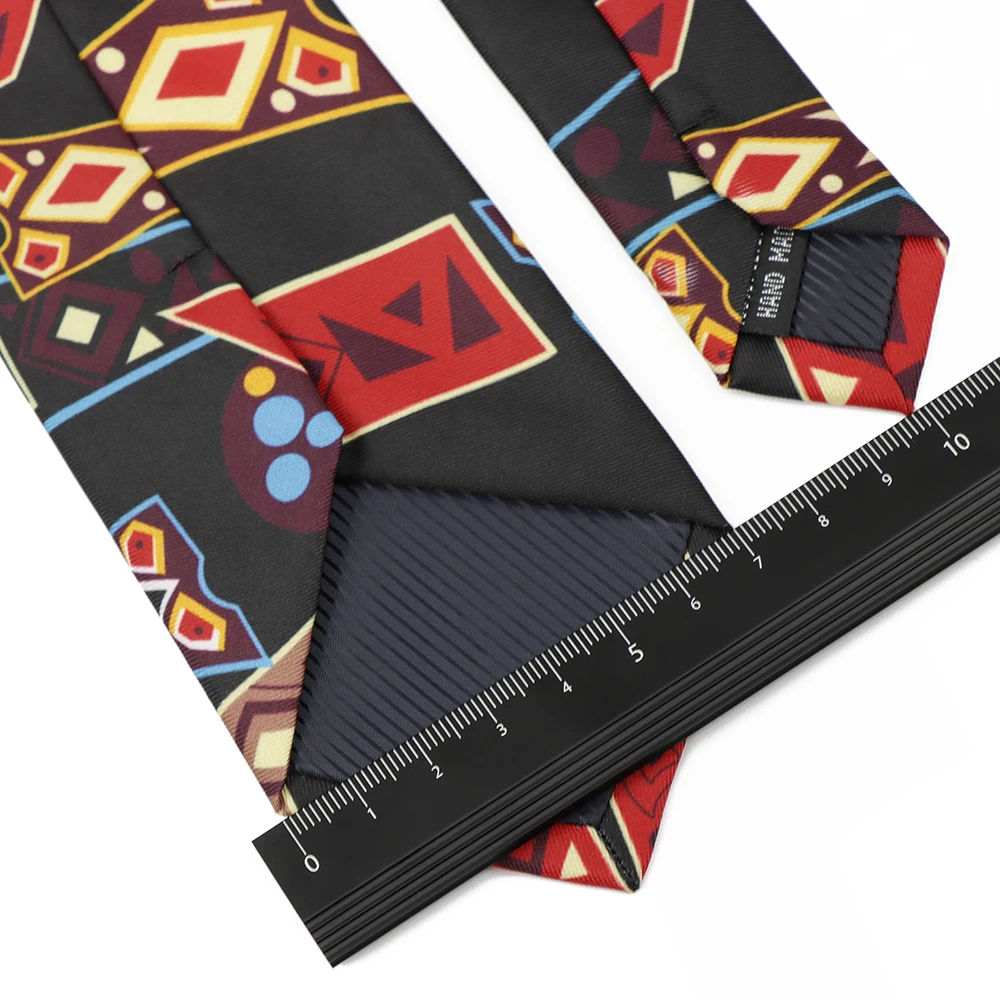 Artistic Men's Smooth Soft Polyester 7cm Tie Vintage Cute Duck Flower Paisley Pattern Printed Wedding Party Accessories Gifts