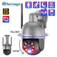 Techage 8MP 4K 2K PTZ Security Wireless IP Camera Video Surveillance WIFI Camera Outdoor AI Red-Blue Light Alarm Human Detected