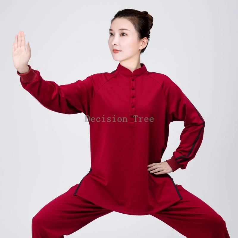 2025 wear-resistant absorbent sporting garment chinese tai chi kungfu practice clothing winter thicken morning exercise clothes