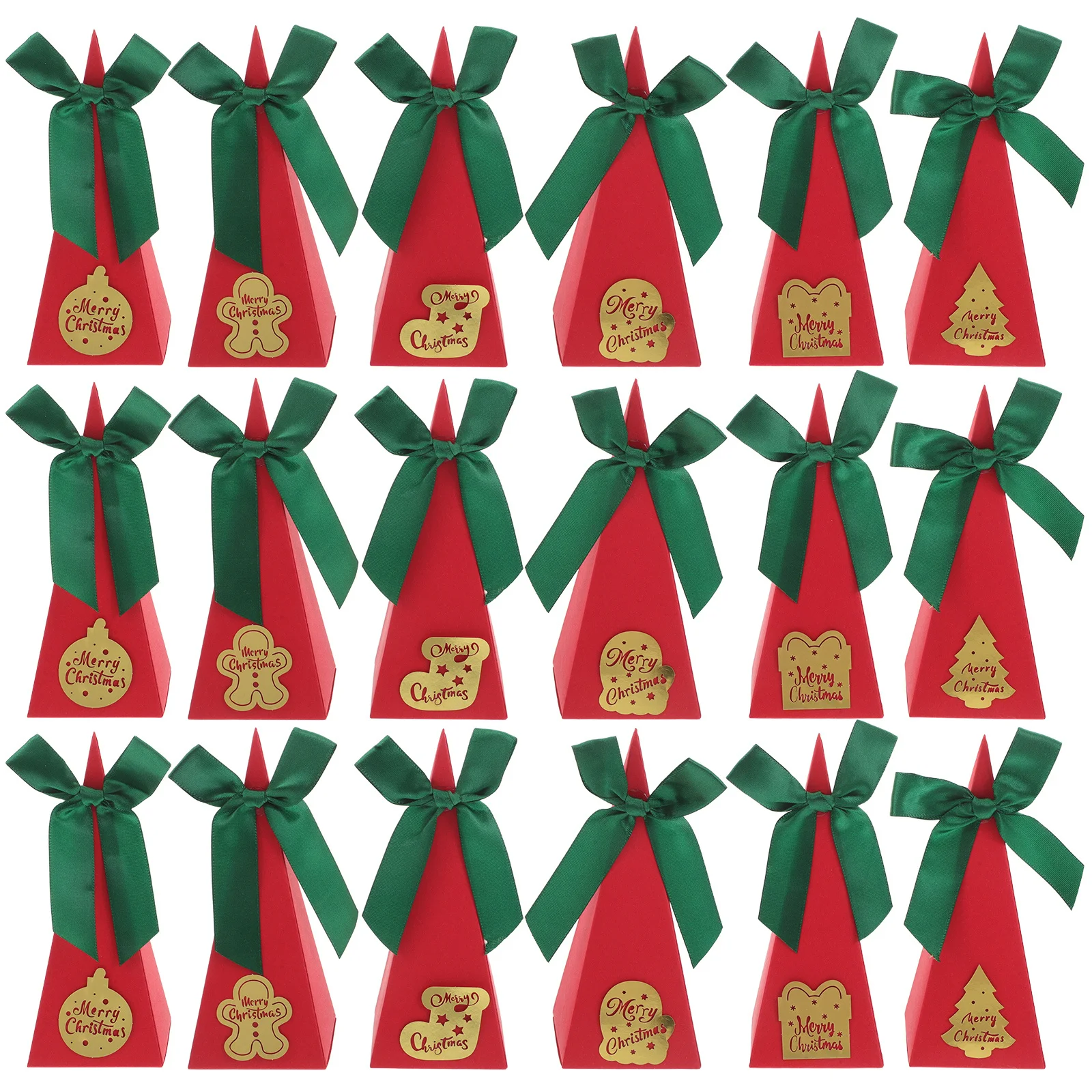 30 قطعة صندوق حلوى عيد الميلاد مثلث على شكل ورقة صناديق الحلوى يطبع احتفالي بناء قوي حاويات هدايا عيد الميلاد #1