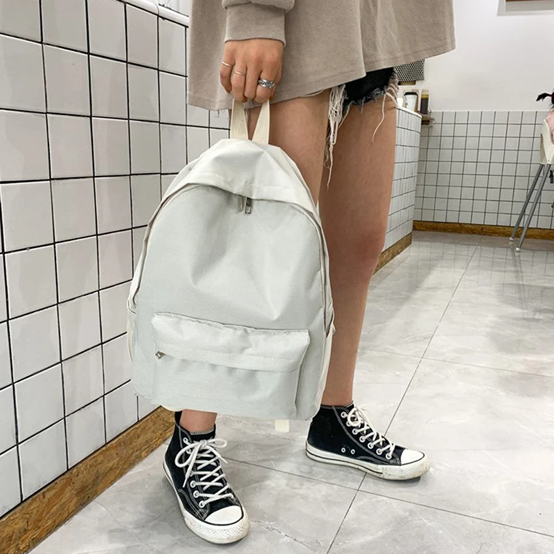 Korean Fashion Solid Rucksack Student Schul Frauen Männer Große Kapazität Reisetasche Mode Rucksack