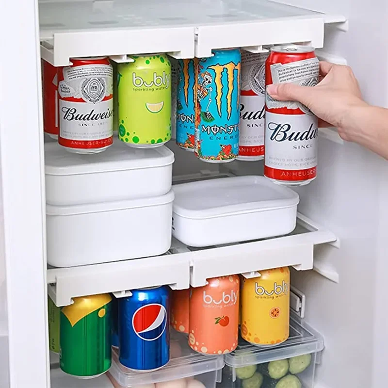 

Refrigerator Storage Box Organizer Can Space-saving Organizer Can Beverage Can Finishing Four Case Fridge Kitchen Storage