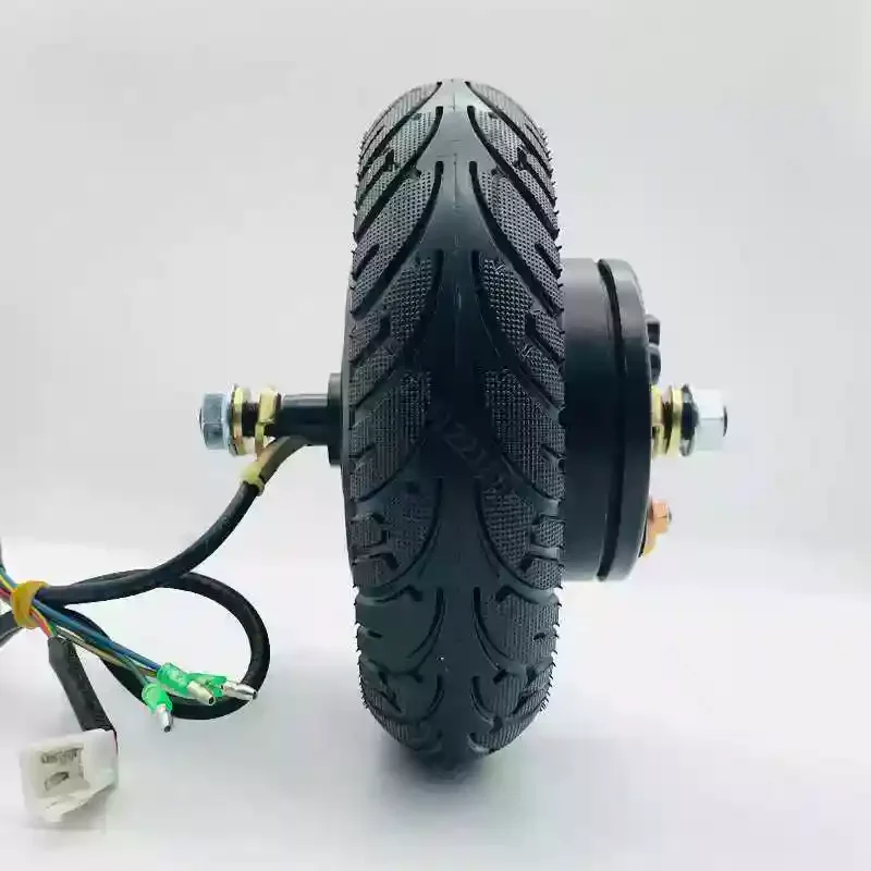 For 8 Inch Solid Tire Brushless Hub Motor with Drum Brake 24V 36V 48V 350W for Electric Scooter and Bicycle