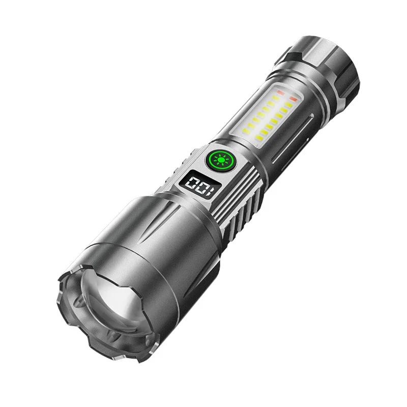 Tactical White Laser Flashlight Rechargeable Super Bright Long Range Multifunction Outdoor Charging Portable Durable LED
