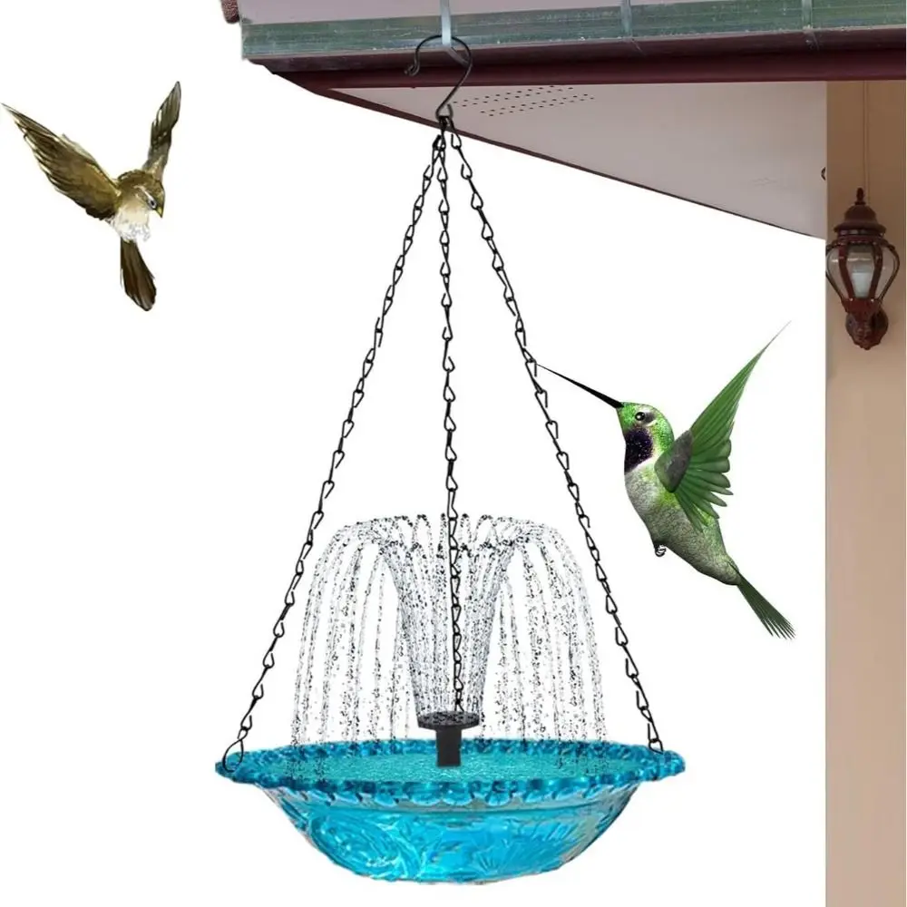 

Plastic Fountain Bird Feeder Metal Large Capacity Bird Water Dispenser Durable Hanging Hummingbird Drinker Yard