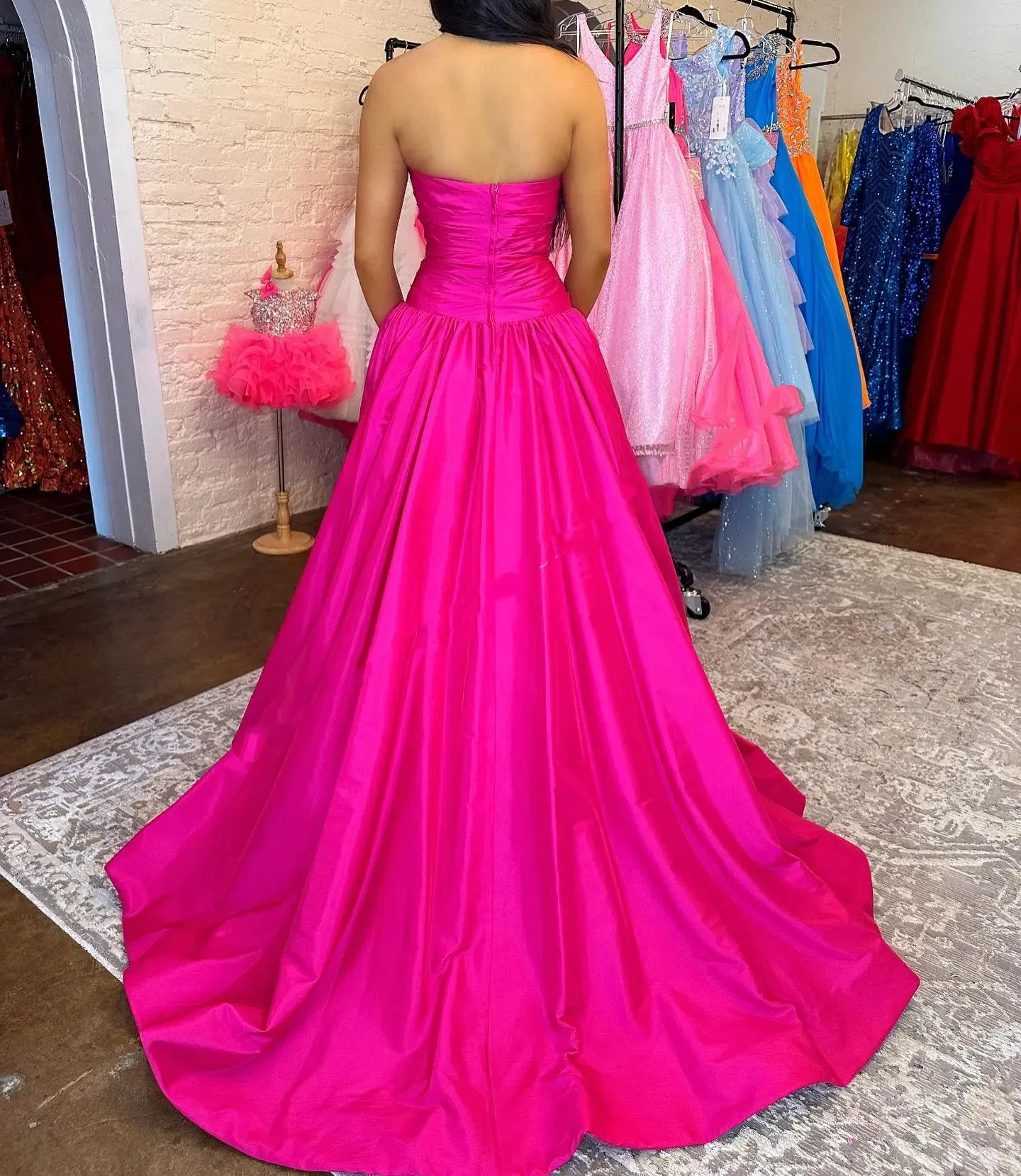 Abito da sera per festa di laurea, cocktail, banchetto, cocktail, festa di laurea, personalizzato, alla moda, multicolore, a-line, senza spalline, con perline di cristallo