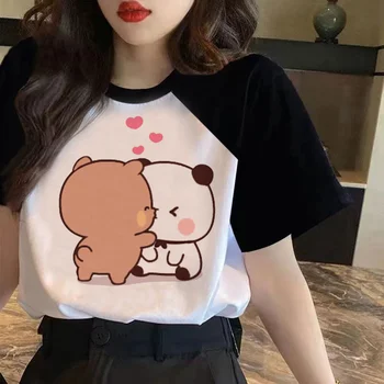 Bubu Dudu 여성용 만화 티셔츠, Y2K 일본 티셔츠, 소녀 만화 의류