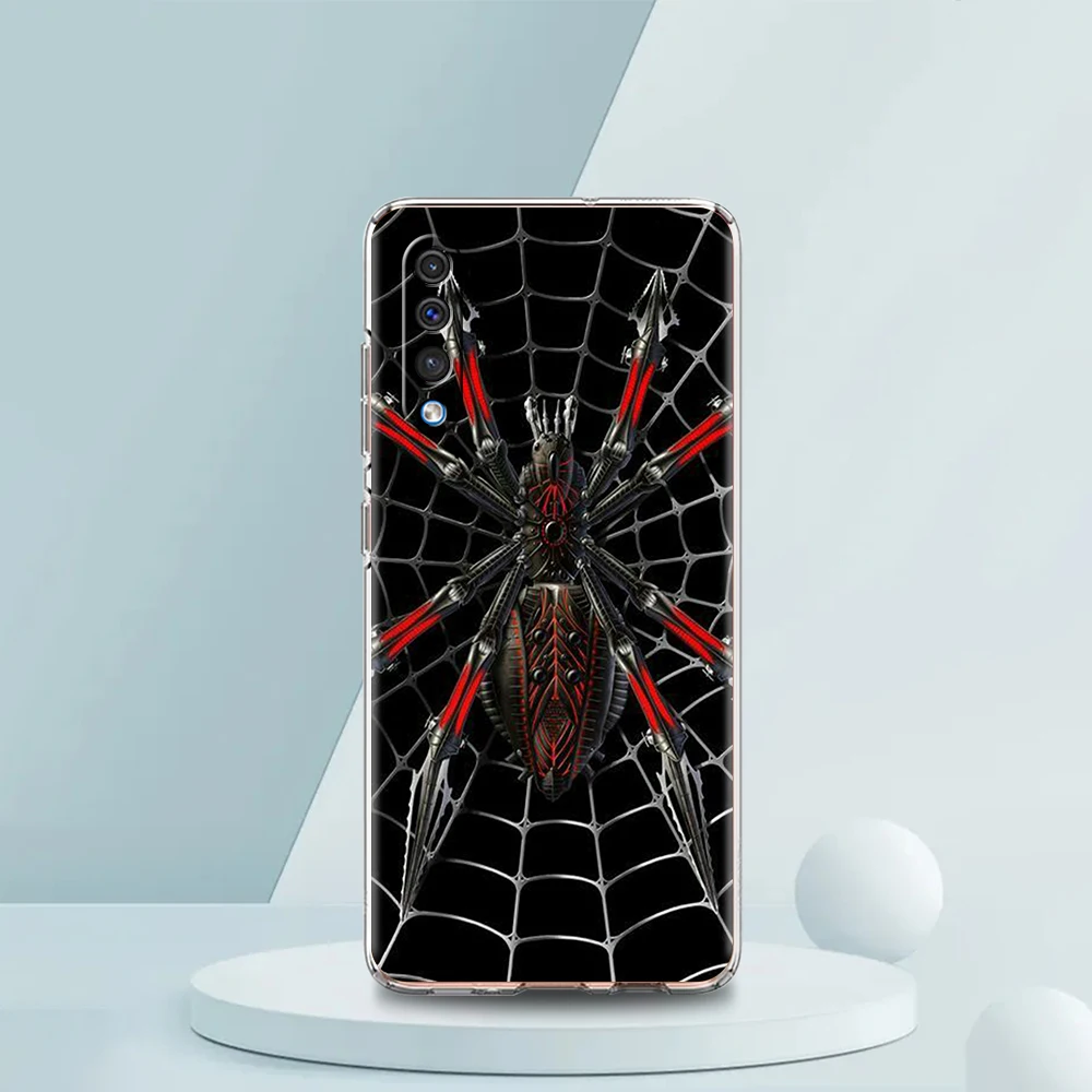 Fashion Spider Transparent Phone Case for Samsung Galaxy A12 A50 A52 A70 A40 A10 A20 A30 A02 A03S A04 Cover Silicone Shell Bags