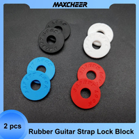 2pcs Premium Rubber Guitar Strap Locks - Secure Fastening for Electric and Bass Guitars, Ideal Musician's Gift