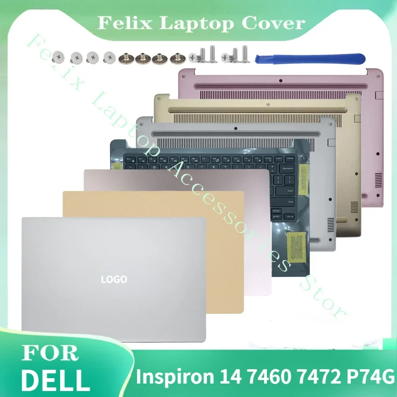 

New For Dell Inspiron 14 7460 7472 P74G LCD Back Cover/Palm Rest Keyboard/Bottom Cover/Hinge 0VPT5T 0535YN 0GP64R 08PVY0 HW0J0