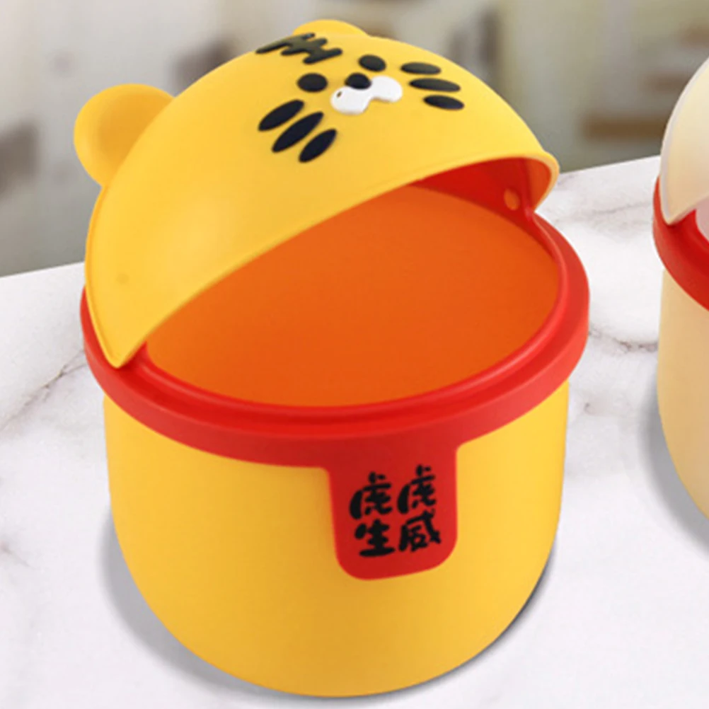 

Creative Cartoon Mini Trash Can Cute Desktop Garbage Bin Space Saving Lightweight Organizer For Bedroom Kitchen Bathroom