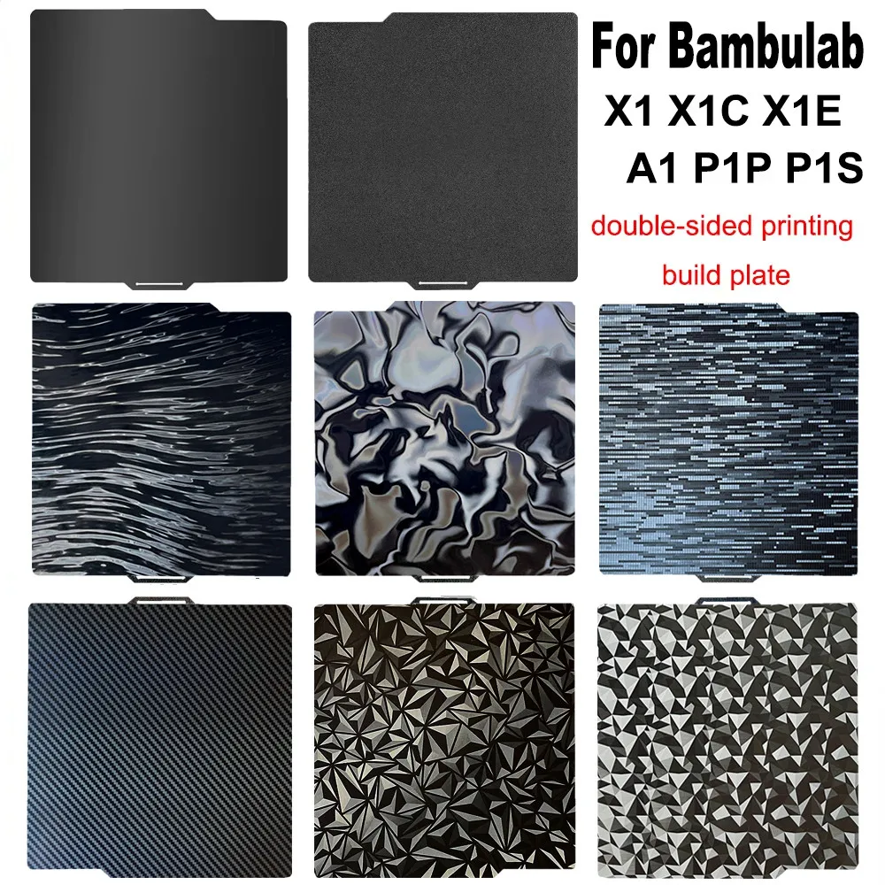 Build Plate for Bambu Lab X1 P1P A1 PEI Sheet PEO pey Smooth X1C PET Carbon Sheet PEI for Bamboo lab x1c Bambulabs P1s a1 Plate