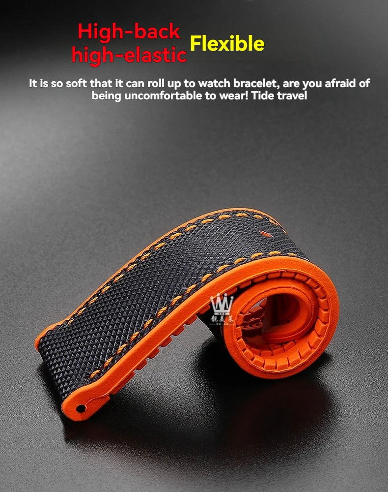 سوار ساعة رياضية من المطاط الراتنج 23 ملم/24 ملم لساعة كاسيو GA2000 PRG-600/PRG-650/PRW-6600/PRW-60Y/50Y/70Y - حزام مقاوم للماء - متين