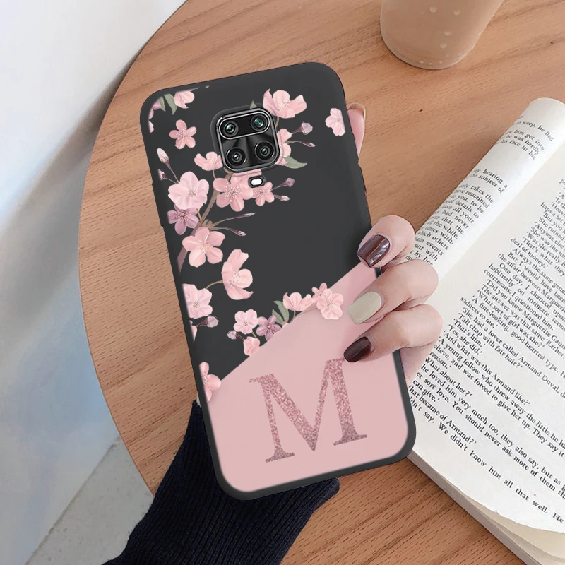 Für Redmi Note 9 Pro Max 9S Telefon Fall Rosa Blumen Anfangsbuchstabe A Bis Z Silikon Weiche Rückseitige Abdeckung für Redmi Note 9 Pro Alphabet – Detail 6