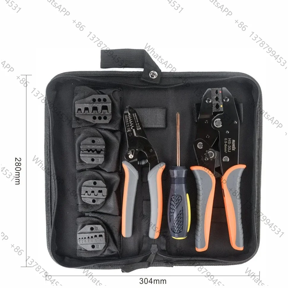 Crimping Tool Kits with Wire Stripper and Cable Cutters Suitable for Non-Insulated & Insulated Cable End-Sleeves Terminals