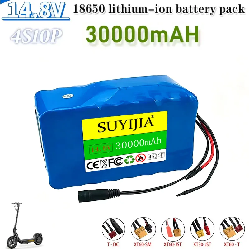 Batterie Au Lithium 14.8V 4S10P 30000mAh 444wh, Avec BMS 50A, Pour Robot Intelligent Inverseur, Équipement Haute Puissance, Etc.