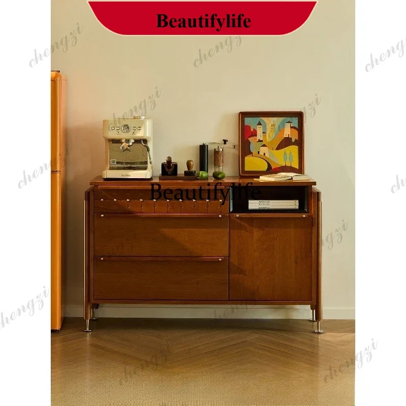 Retro Galaxy dining side cabinet against the wall integrated locker medium antique solid wood dining side cabinet m138