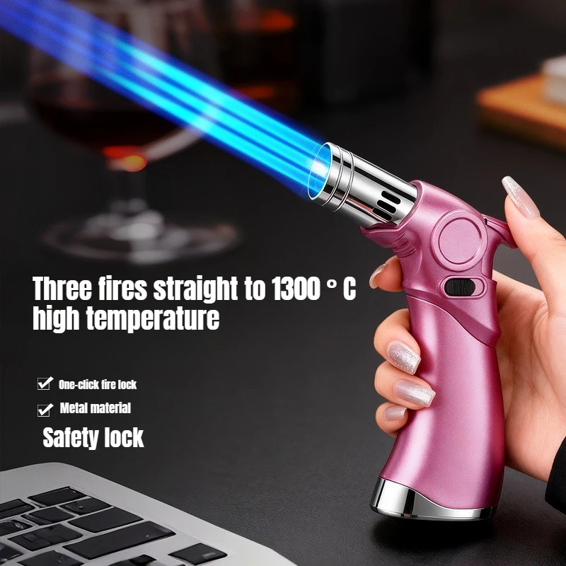Pistola de Soldadura de Triple Fuego 2026, Encendedor de Barbacoa, Repostería y Cigarros, Resistente al Viento