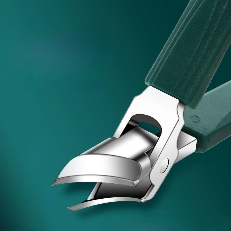 Slant Tip Toenail Clippers - Professional Stainless Steel Ingrown Nail Cutter with Wide Opening & Splinter Guard