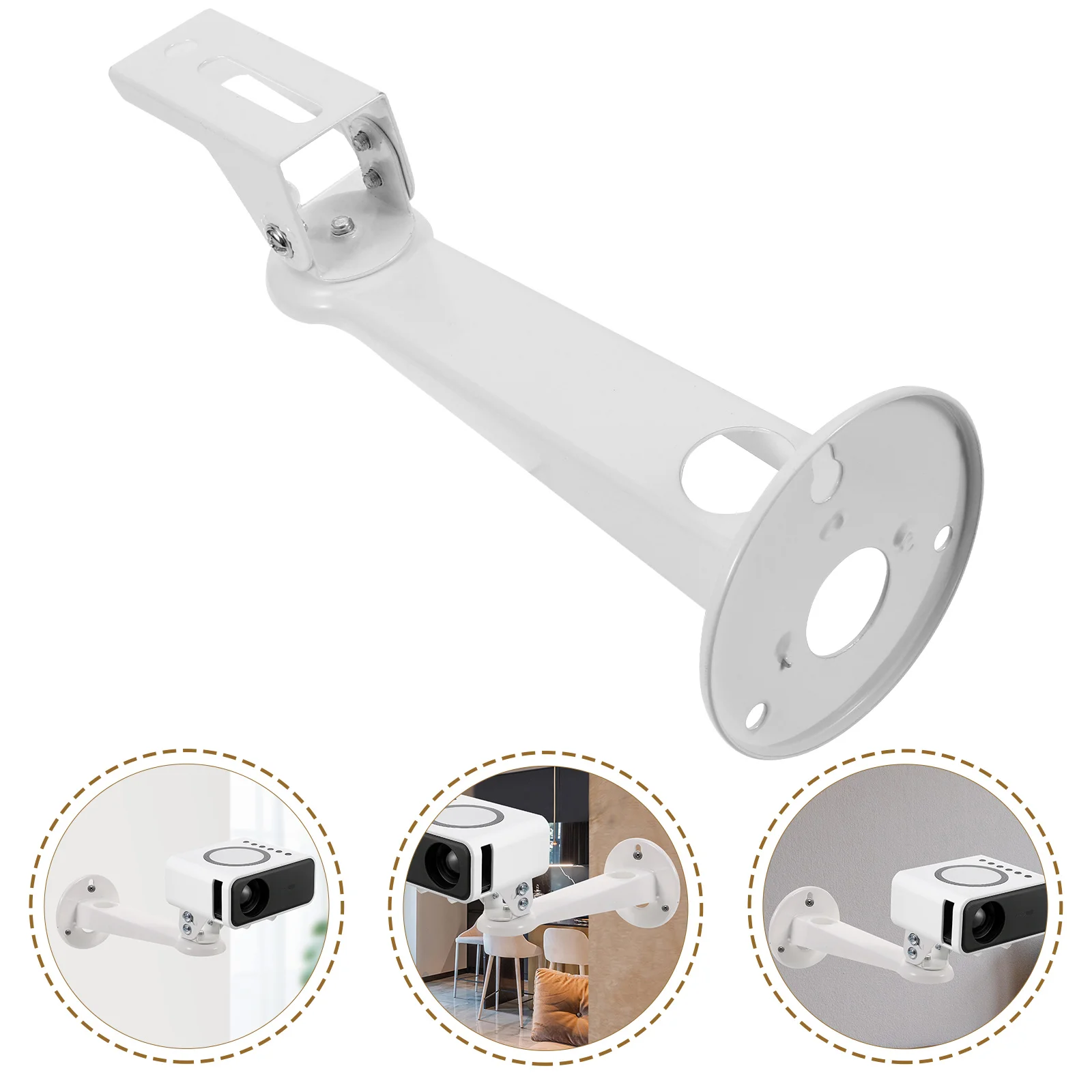 

Projector Mount Wall Bracket Arm Kit Ceiling Hooks Screen 360 Degree-shaped Metal