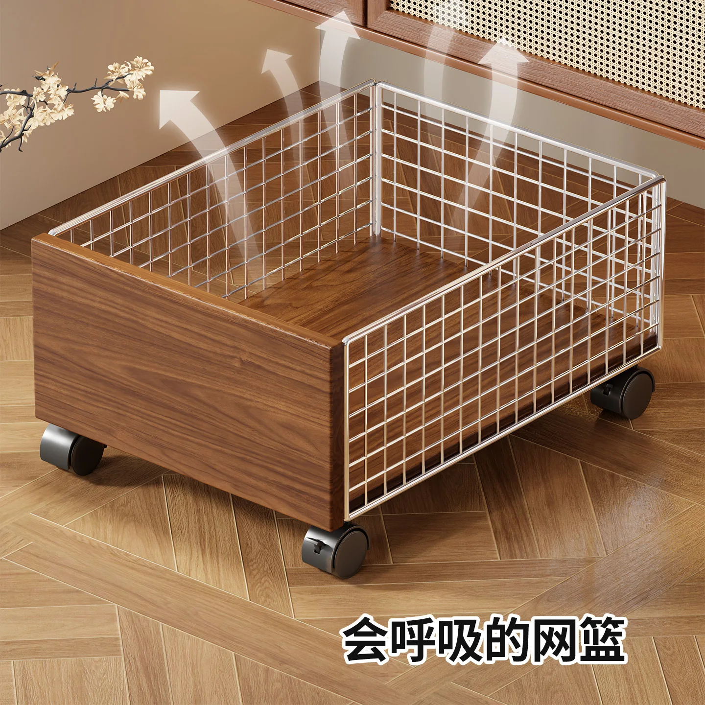 Dirty laundry basket under bathroom cabinet Household dirty clothes removable toilet Laundry basket Socks storage basket