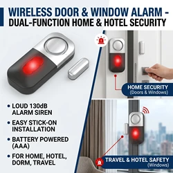 Home Security Burglar Alarm Wireless Door Opening Alarm Anti Theft Intruder Enter House Magnetic Sensor Door Window Entry Alarm